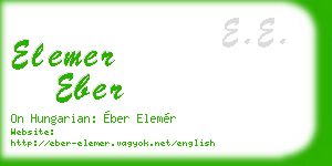 elemer eber business card